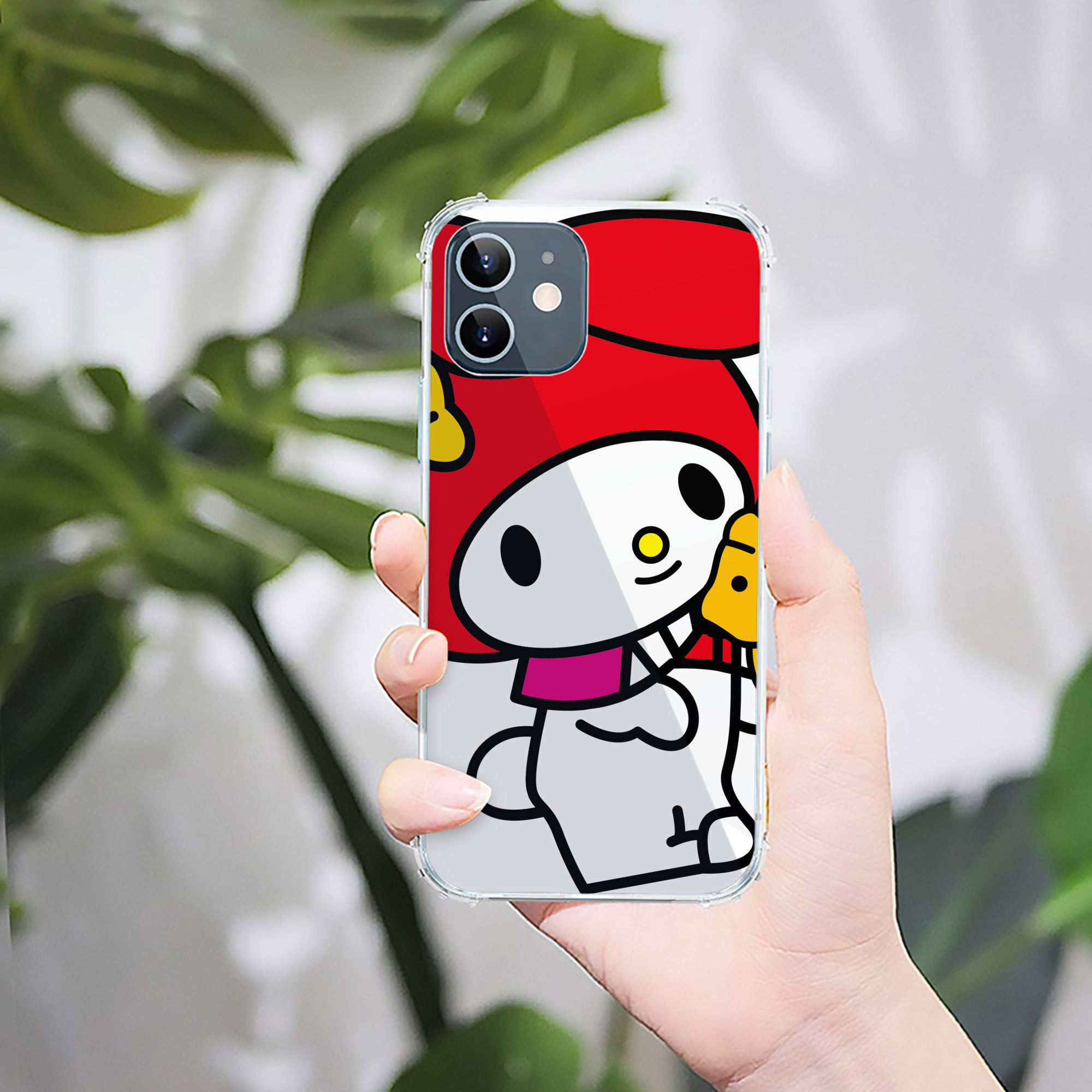 （画像用） Hello Kitty ハローキティ 【iPhone 12シリーズ対応】透明スマホケース（クリアソフトケース）